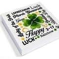 thumbnail image 4 of Zomyto 5"x5" St. Patrick Day Decor - St. Patrick Day Wood Box Sign Lucky of the Irish Wood Block Sign Desk, 4 of 7