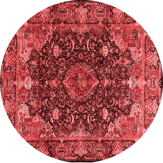 Ahgly Company Indoor Round Persian Red Traditional Area Rugs, 7' Round