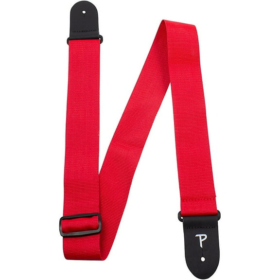Perri's Nylon Guitar Strap Red 2 in.