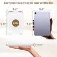 thumbnail image 7 of Travel Makeup Mirror with Lights, Portable 1X Vanity Mirror with 5X Lighted Magnification,72 LEDs 3 Color Lights, Rechargeable 1000mAh Battery, Freely Adjust Height and Angle( banned by Amazon), 7 of 7