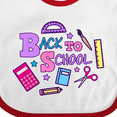thumbnail image 4 of Inktastic Back to School with School Supplies Girls Baby Bib, 4 of 4