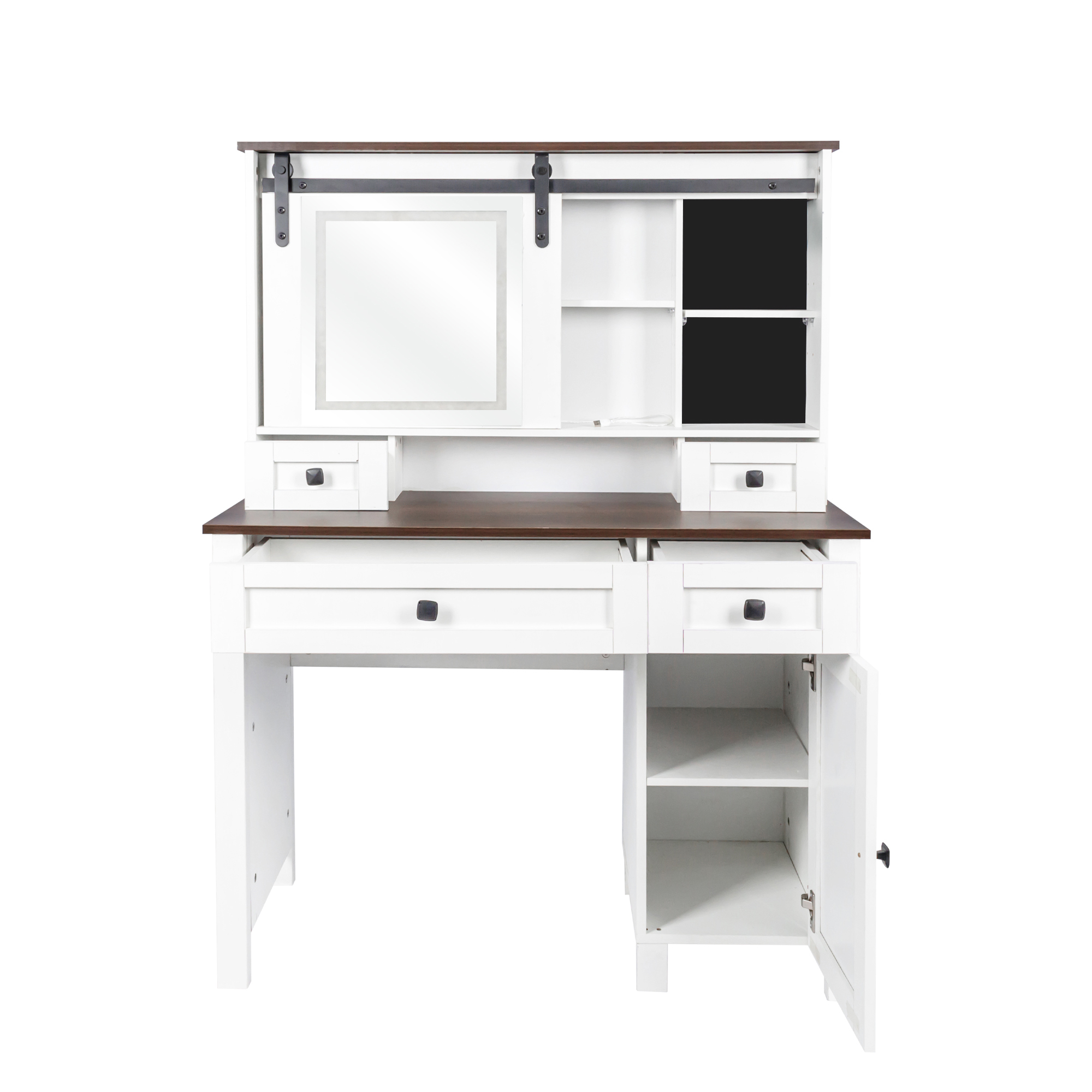 Makeup Vanity with Mirror and Lights,41.73" Wide Vanity Desk ,Vanity Table with 4 Drawers