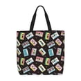 thumbnail image 1 of Fotbe Colorful Retro Tape Bolsa Tote con Estampado para Mujer, Bolsos con Cremallera, Bolsa de Hombro Casual de Gran Capacidad con Bolsillos Internos, 1 of 7