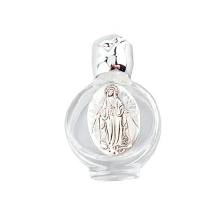 

Empty Holy Water Bottle with Lid Clear Glass Organizer Praying Supplies for Home Church Christian Baptism Religious Gift