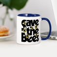 thumbnail image 3 of CafePress - Save The Bees Mugs - 11 oz Ceramic Mug - Novelty Coffee Tea Cup, 3 of 4