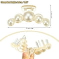 thumbnail image 2 of Unique Bargains 1pc Plastic Hair Claws Hair Clips Hair Barrettes for Women White 3.98''x2.01''x1.93'', 2 of 7