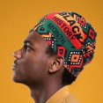 thumbnail image 4 of Jiibva Black History Month Beanie Hat Knitted Hats Chemo Hat Adult Headwear Skull Cap Nightcap, 4 of 7