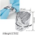 thumbnail image 4 of 6 Piece Silver Set Autumn Table Decoration Leaf Napkin Ring Holder for Table Setting Kitchen Dinner Party Wedding Festival Silver Napkin Rings, 4 of 5