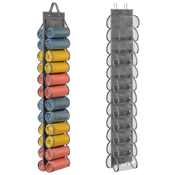 Lirex Oxford Cloth Hanging Closet Organizer for Yoga Leggings, Foldable Grey