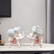 thumbnail image 5 of Figura de elefante creativa, estatua decorativa de animal, decoración de comedor interior blanco, 5 of 8