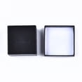 thumbnail image 3 of Cardboard Jewelry Boxes for Ring Earring Necklace with Sponge Inside Square Black 5~5.1x5~5.1x3.3~3.4cm, 3 of 4