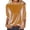 Gold, variant on Women's 3/4 Sleeve Velvet Shirt - Round Neck Elegant Holiday Blouse