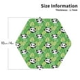 thumbnail image 2 of Fuzoiu Cartoon Panda And Leaf 1 Print Leather Coasters Set,Drink Coasters Set of 4,for Tabletop Protection, Durable PVC Coasters,Home Décor and Housewarming Gift-Hexagon, 2 of 6