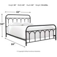 thumbnail image 5 of Signature Design by Ashley - Nashburg Queen Metal Headboard/Footboard/Rails - Black, 5 of 5