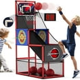 thumbnail image 1 of Juego arcade de baloncesto HYES 2 en 1 con dardos para niños de 3 a 12 años, 1 of 9