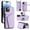 Purple, variant on Furiet Wallet Case for iPhone 16 Pro 6.3 inch with Tempered Glass Screen Protector Slim Flip Purse Shoulder Strap, Luxury PU Leather Card Holder Stand Phone Cover for i Phone16 i16 16Pro Deep Purple