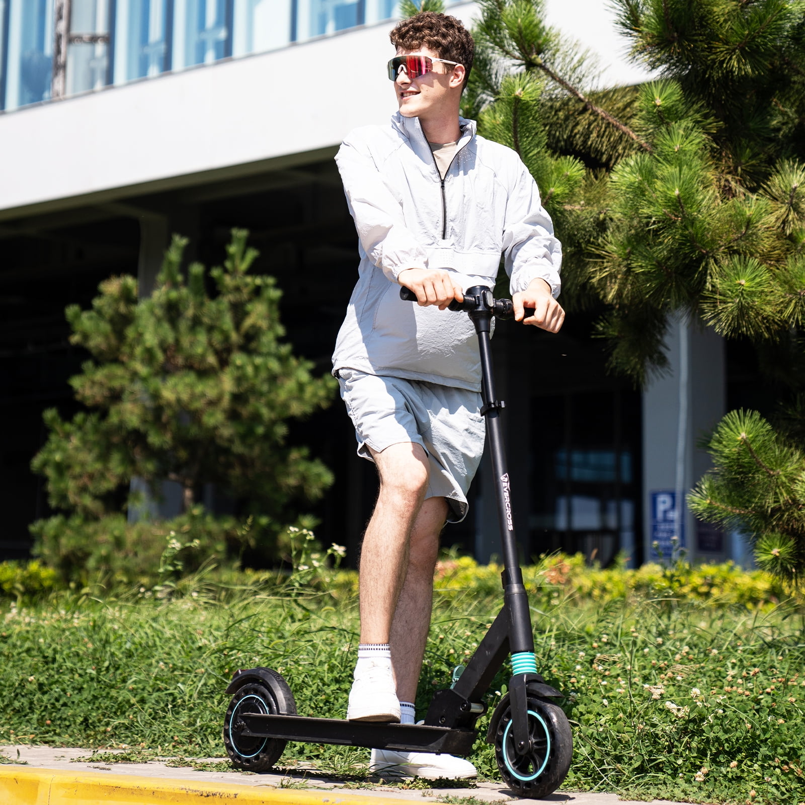 EVERCROSS E8 Electric Scooter - 8" Tires, 350W Motor up to 15 MPH & 12 Miles, 3 Speed Modes Foldable Commuter Electric Scooter