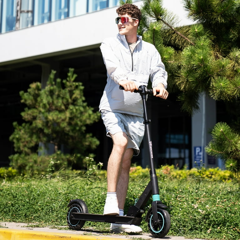 EVERCROSS Electric Scooter, 10'' Solid Tires, 22 Miles Long Range Max Speed  19MPH, 500W Peak Power Motor, Folding Electric Scooter for Adult Commute