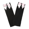 thumbnail image 1 of Knee Socks Cute Beautiful Modified Leg Shape Simple Design Perfect Matching High Stockings Single Hose for Theme Party Pink Black Sock, 1 of 6