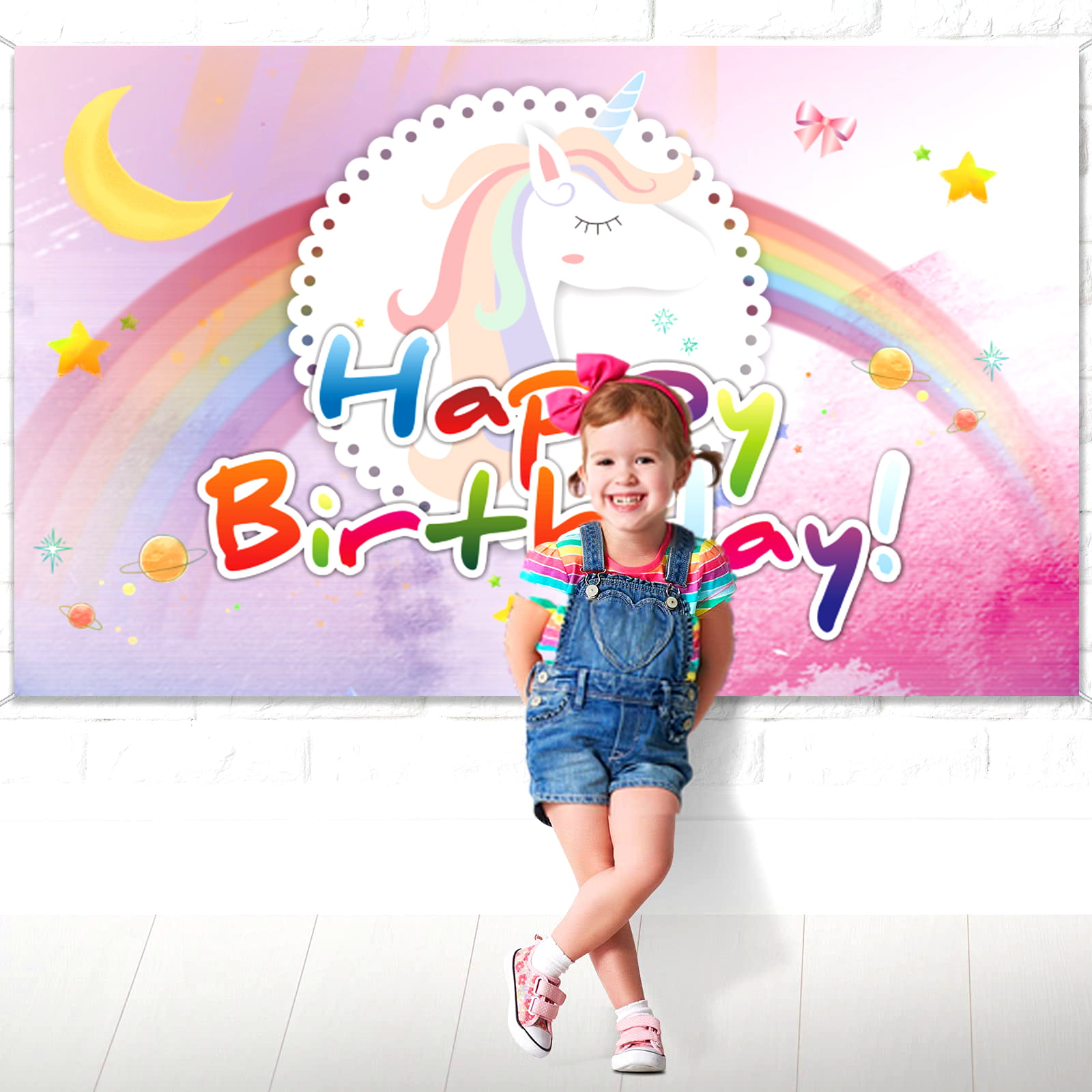 Unicorn Backdrop Pastel Rainbow Backdrop for Girls Birthday Baby Shower  Unicorn Theme Party Decorations 10×7ft