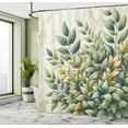 thumbnail image 4 of Ambesonne Eucalyptus Leaves Shower Curtain, Bold Branches, 69"Wx75"L, Laurel Green Eggshell, 4 of 4