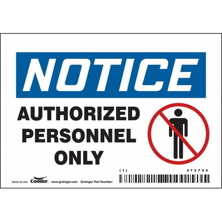 

Condor Safety Sign 3.5in x 5in Vinyl 472T94 472T94 ZO-G5166791