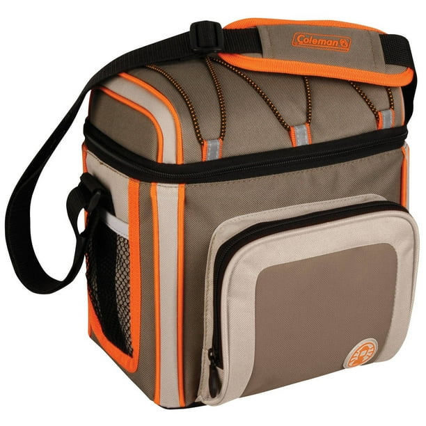 Coleman 9 Can Soft Sided Cooler, Brown