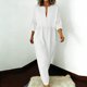 thumbnail image 2 of TaTaai Women Casual Loose Fit Solid Color Linen Look Dress 3/4 Sleeve V Neck Long Maxi Dress Soft Stretchy Fabric Lightweight Comfy for Daily Home Outfits Gift, 2 of 8