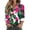 D-Multicolor, variant on Jinhomg Button Down Shirts for Women Dressy Casual Floral Printed V-Neck Blouse Lightweight Comfy Long Sleeve Business Work Tops Holiday Sales Multicolor XXL