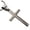 Small White, variant on Cross Pendant, Silver-tone Cross 1.75 inches Length Pendant Lord's prayer in Spanish