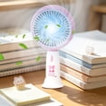 thumbnail image 5 of Rewenti Handheld High Wind Small Fan 2-Speed Adjustable, Mini Portable Rechargeable Quiet Fan for Outdoor Travel office Home Camping, 5 of 5