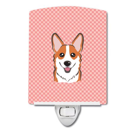

Checkerboard Pink Corgi Ceramic Night Light