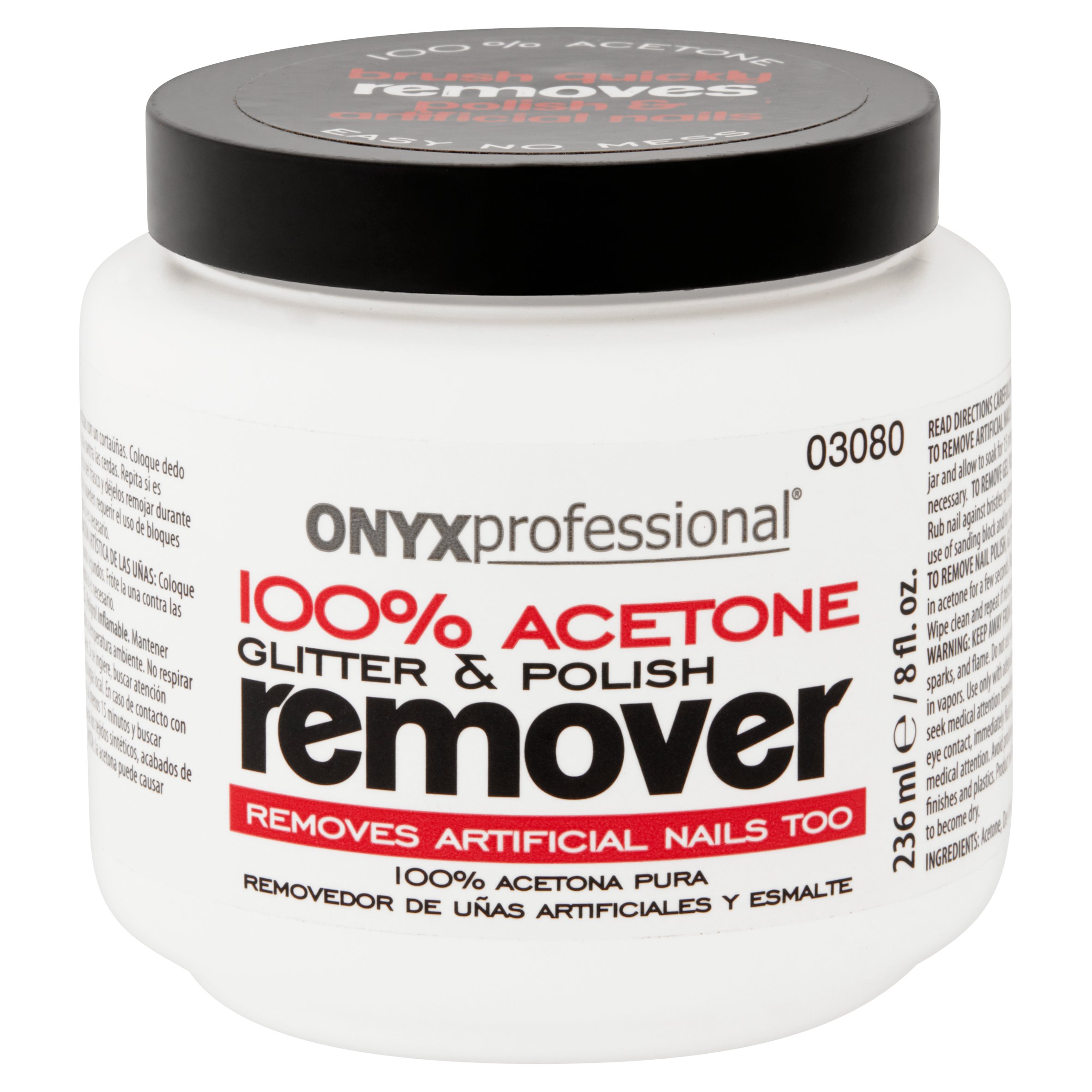 Onyx Professional 100 Acetone Glitter Polish Remover 8 Fl Oz Walmart Com Walmart Com