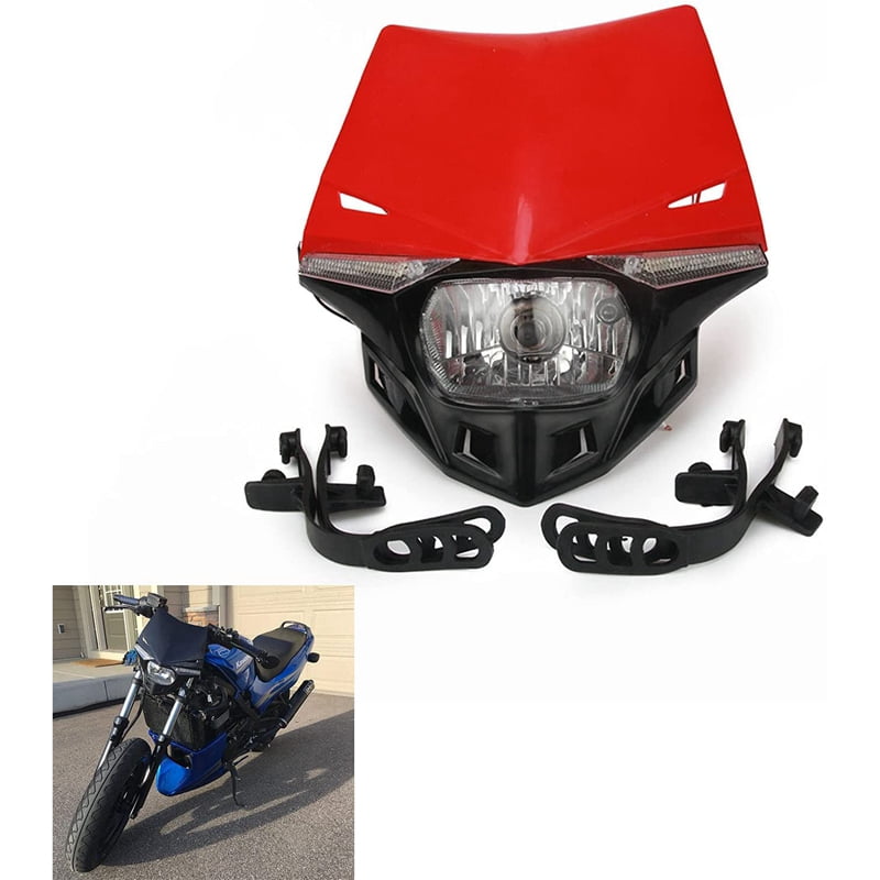 12V Motorcycle Supermoto LED Light Dirt Bike Headlight Front Head Light