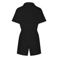 thumbnail image 3 of Bixock Women's Summer Romper,Cargo Pants for Women,Solid Cargo Style Toggle Button Pocket Short Jumpsuit Leisure 1 Piece Outfit, 3 of 4