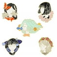 thumbnail image 3 of GKNET Cute Animal Brooch Cartoon Cat Rabbit Round Brooches Badge Enamel Pins Wholesale-40, 3 of 9