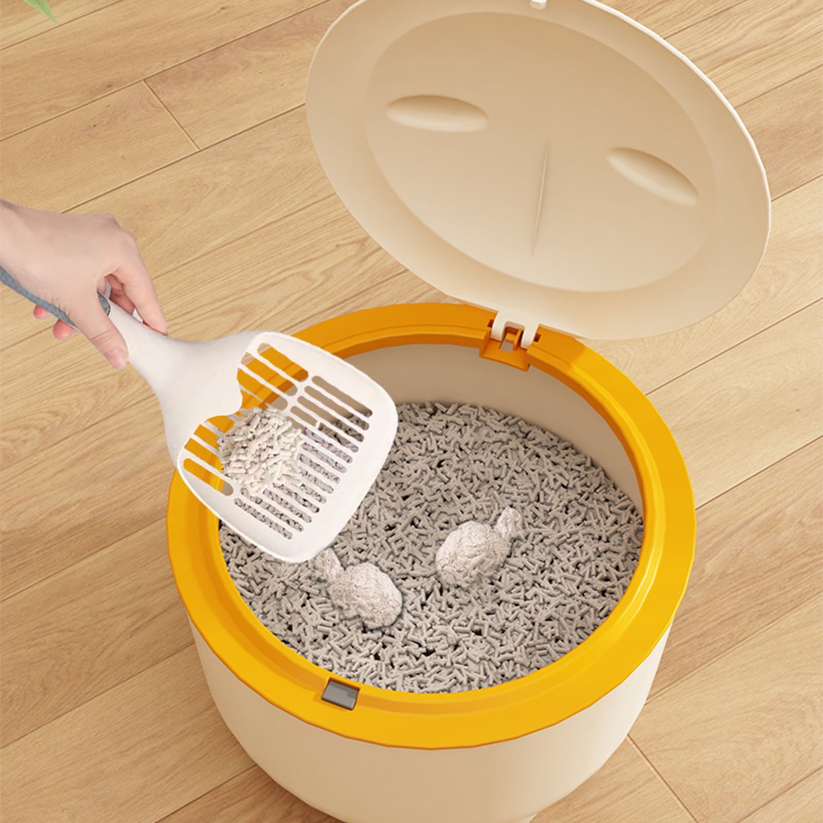 Odor Locking Cats Litter Disposal Can with Press Type Lid for Hygienic and Homes Environment Freshed Air Pet Supply