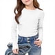 thumbnail image 1 of Camisas lisas de manga larga para niñas, lindas blusas casuales elegantes con cuello redondo, ropa, camisas de cuello redondo, top de poliéster para niñas, 1 of 8