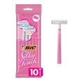 thumbnail image 1 of BIC Silky Touch Rasoirs Jetables pour Femmes, Lot de 10, 2 Lames, Rasage en Douceur, 1 of 5
