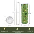 thumbnail image 2 of Avocado Stuff, Avocado Travel Mug, Coffee Tumbler for Women, Cute Skinny Tumbler with Lid and Straw, Avocado Gifts/Decor, Unique Birthday Gifts for Women,Friends Female,Teenage Girls,Girlfriend - 20Oz, 2 of 6