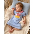 thumbnail image 4 of Toddler Baby Girl Back to School Outfit Puff Short Sleeve Doll Collar Dress Smocked Clothes, 4 of 9