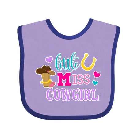 

Inktastic Little Miss Cowgirl with Boots and Horseshoe Gift Baby Girl Bib