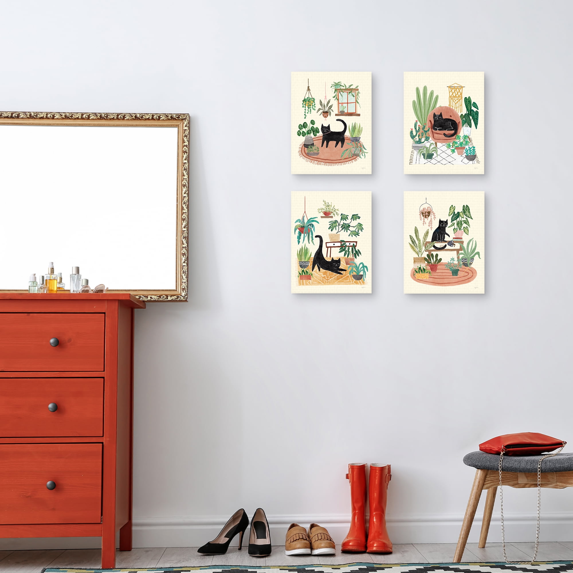 Masterpiece Art Gallery Urban Jungle I, II, III, IV by Mary Urban Canvas Art Print