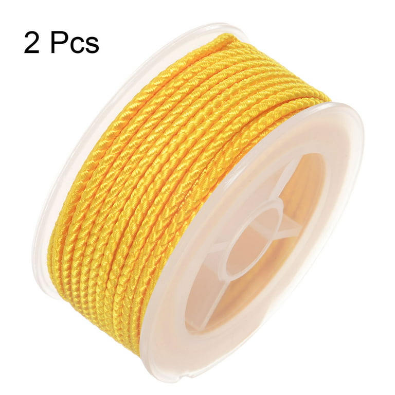 2 Packs Nylon Thread Twine Beading Cord 2mm Extra-Strong Braided Nylon  Crafting String 11M/36 Feet, Golden