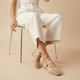 thumbnail image 6 of Cushionaire Weston Hand Woven Mary Jane Flats for Women, Comfortable Dressy Ballet Flats with Braided Adjustable Buckle and Memory Foam Cushioning, 6 of 17
