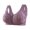 2Purple, variant on Xijirk Women Bra with Front Button Fastener Lace Decorated Neckline Wide Sleeveless Shoulder Strap and Textured Outer Layer for Daily Rest and Indoor Wear Occasion,2Beige,38