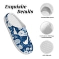 thumbnail image 5 of Daiia Rose Flowers Print Women’s Fuzzy Slippers Memory Foam Lightweight House Shoes Cozy Loafer Flannel House Shoes-42/43, 5 of 7