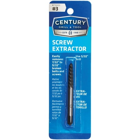 

2PK Century Drill & Tool #3 Spiral Flute Screw Extractor