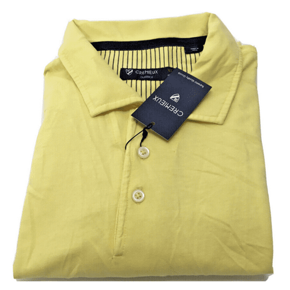 Cremieux Classics Cotton Polo Shirt, Yellow, Size XL