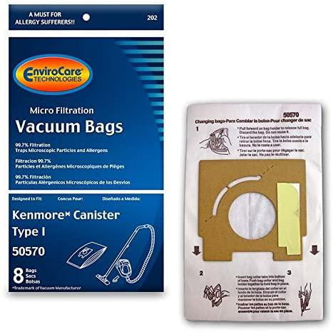 50570 Vacuum Cleaner Bags 99.7% MicroFiltration Traps Allergens & Particles 
